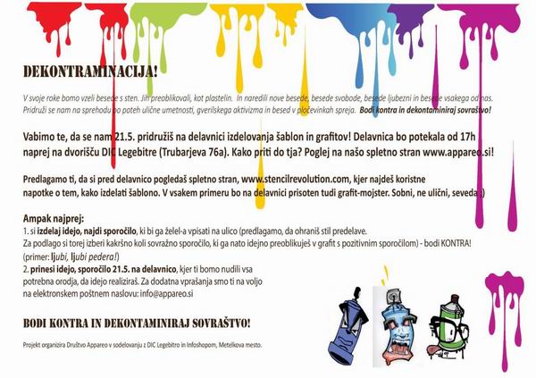 VABILO - Dekontraminacija 3 - Grafiti delavnica 21. 5. 2013
