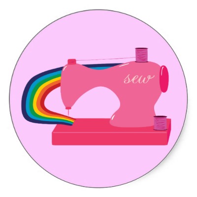 sewing rainbows sticker